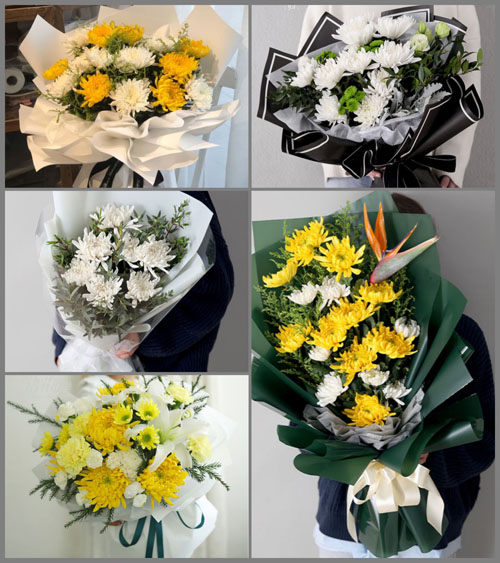 山东莱芜莱城区苗山镇大后坡村白事花束代送